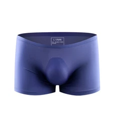 Seamless Men's Ice Silk Underpants Summer Underwear Boxer Briefs Breathable