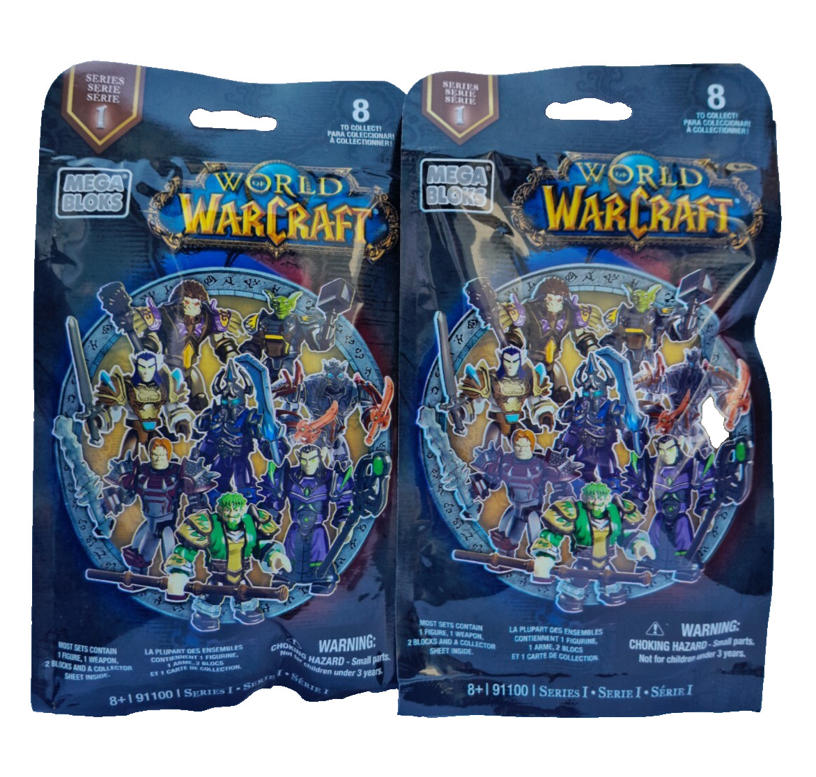 2x MEGA BLOKS 91100 WORLD OF WARCRAFT WOW SERIES 1 MYSTERY BLIND BAG FIGURES NEW