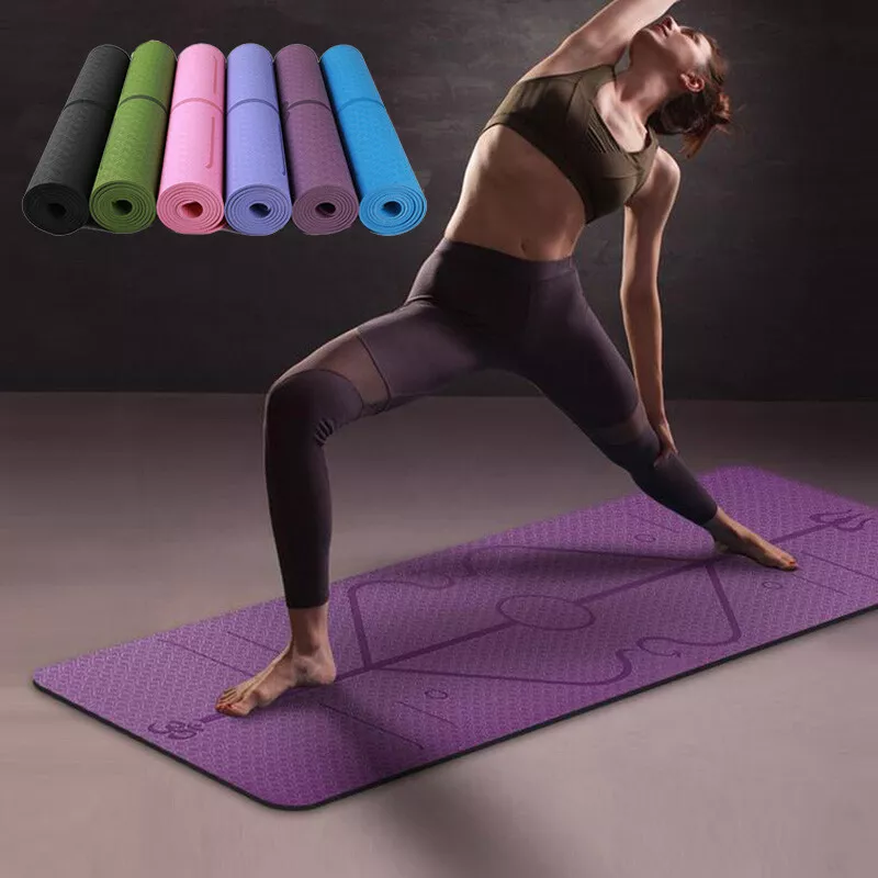 Tapis de yoga ou de fitness : épaisseur 6mm dimensions 183 cm x 61 cm