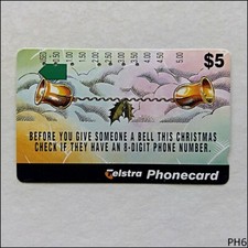 Telstra Telephone Number Changes Christmas Remind A953942 991 $5 Phonecard (PH6)