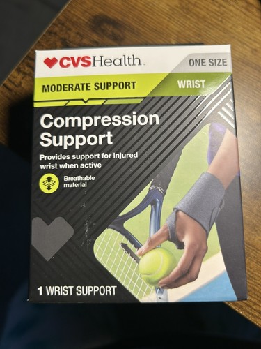 CVS Wrist Compression Support, Moderate Support, One Size NIB - 第 1/2 張圖片