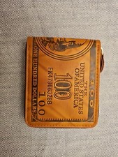 Men's US 100 Dollar Bill Bifold Card Wallet Handbag Purse Cash not included
