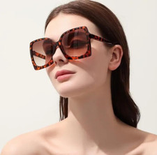 Fashion Women Retro Cateye Oversized Sunglasses UV Protection Everyday Wear Gift