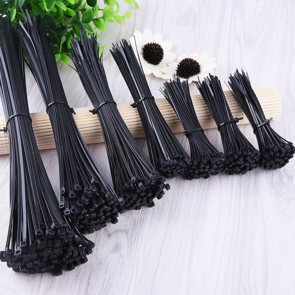 700 Pack Nylon Cable Zip Ties Assorted Size Heavy Duty Flexible Self
