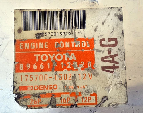 Toyota Corolla 1.6i 89661-12420 4A-G Ecu Ecm oem jdm used 8966112420 - Picture 2 of 10