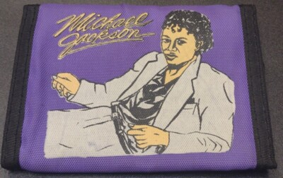 Michael Jackson 1980's Era TriFold Purple Nylon Wallet Thriller