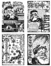 Tim Holtz Stampers Anonymous "HOLIDAY COLLECTIONS" Rubber Cling Stamp Set CMS051