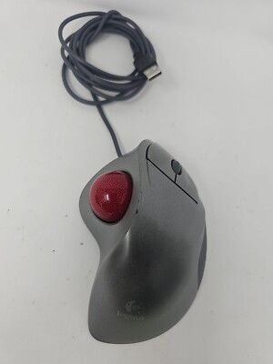 Logitech T-BB18 Trackman Wheel USB Trackball Mouse - Tested Working