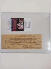 Ed Barrow Signed Auto Check March 6th 1935 JSA #