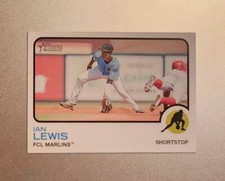 2022 TOPPS HERITAGE MINOR LEAGUE IAN LEWIS FCL MARLINS #52