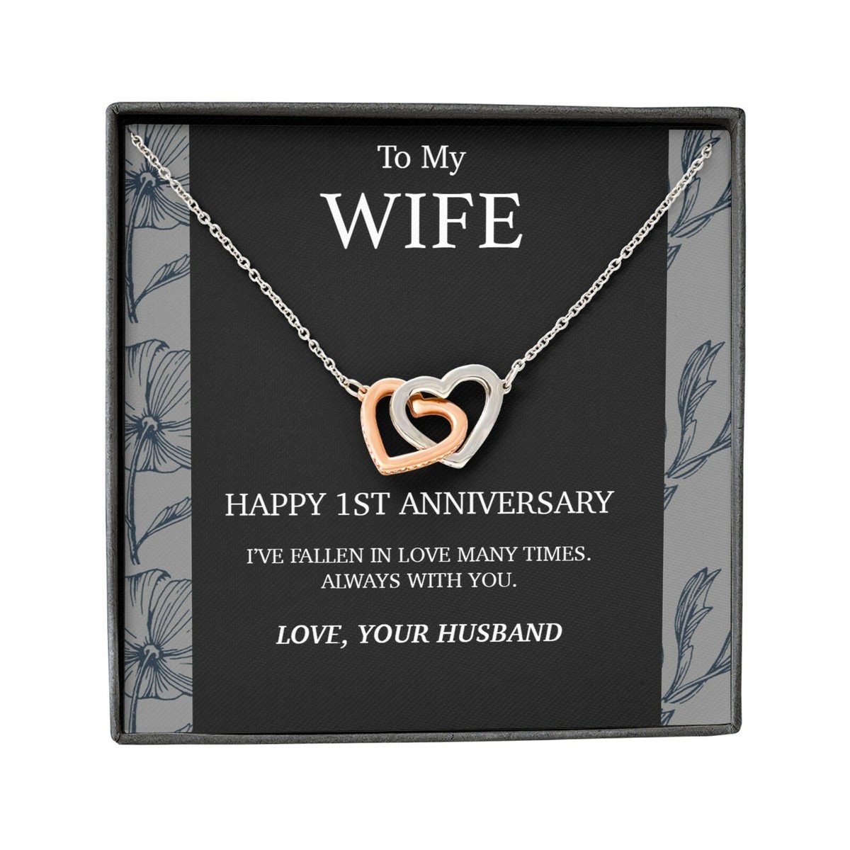1 Year Anniversary Gift For Wife Necklace, Year Anniversary Gifts
