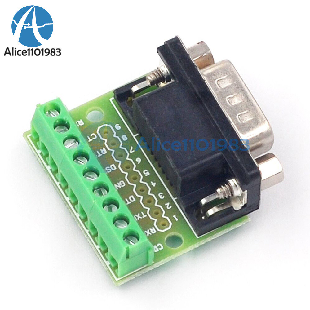 D-sub DB9 Breakout Board Connector 9 Pin 2 Row Male Female RS232