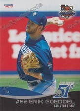 2017 Las Vegas 51s Erik Goeddel RC Rookie NY Mets