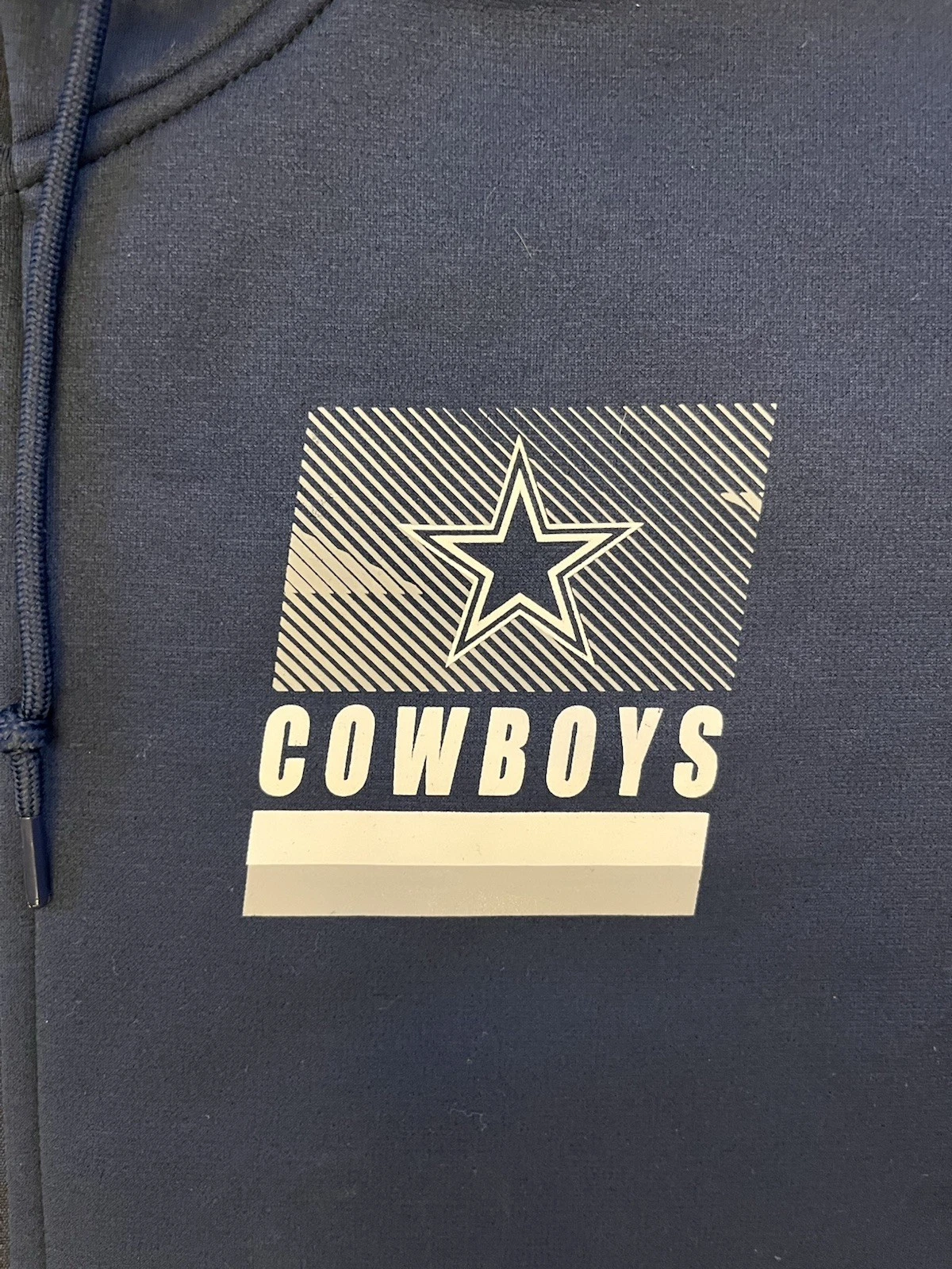 Felpa con cappuccio Nike Dri Fit Dallas Cowboys On Field Full Zip Sideline Coach uomo grande