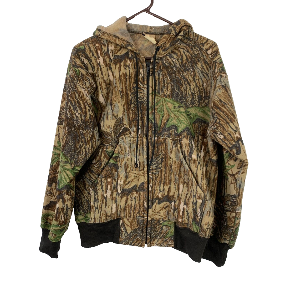 Vintage Sports Afield Realtree Full Zip Polyester Camo Jacket Mens
