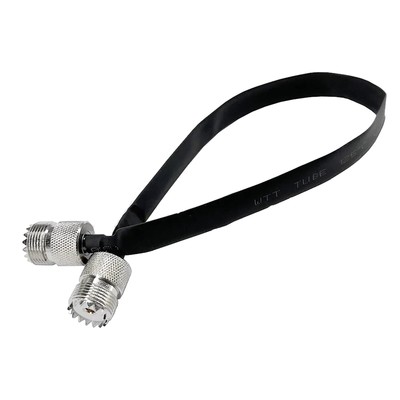 Window/Door Pass Through Flat RF Coaxial Cable UHF Female 12-Inch For GSM System