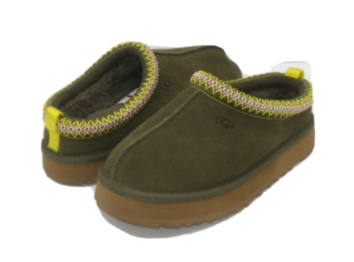 UGG TAZZ KID /WOMEN SLIPPERS SUEDE BURNT OLIVE US KID 3 / WOMEN 5