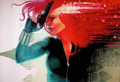 Poster Web of Black Widow #2 COVER Marvel Comics Print 11x16 Stephanie ...