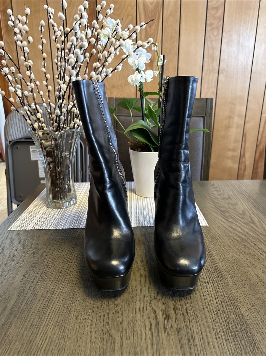 Authentic Gucci Zip Leather Boots 353710 | eBay