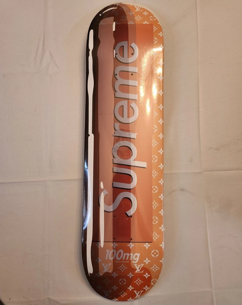 DENIAL Supreme x Louis Vuitton Skate Deck (Orange) - AP Signed *RARE* 1xRun