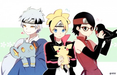 Anime boruto naruto next generations pok mon team Stitched Gaming Mat Desk
