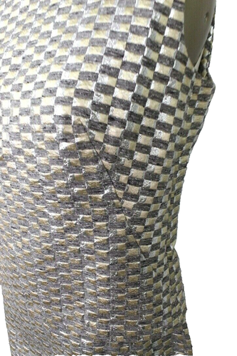 VTG Zelinka Mary Usmar 60s 3 PC skirt suit metallic gold/silver SZ 8/M Jackie O - Picture 4 of 11