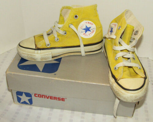 VINTAGE CHILD'S YELLOW CONVERSE CHUCK TAYLOR HI-TO