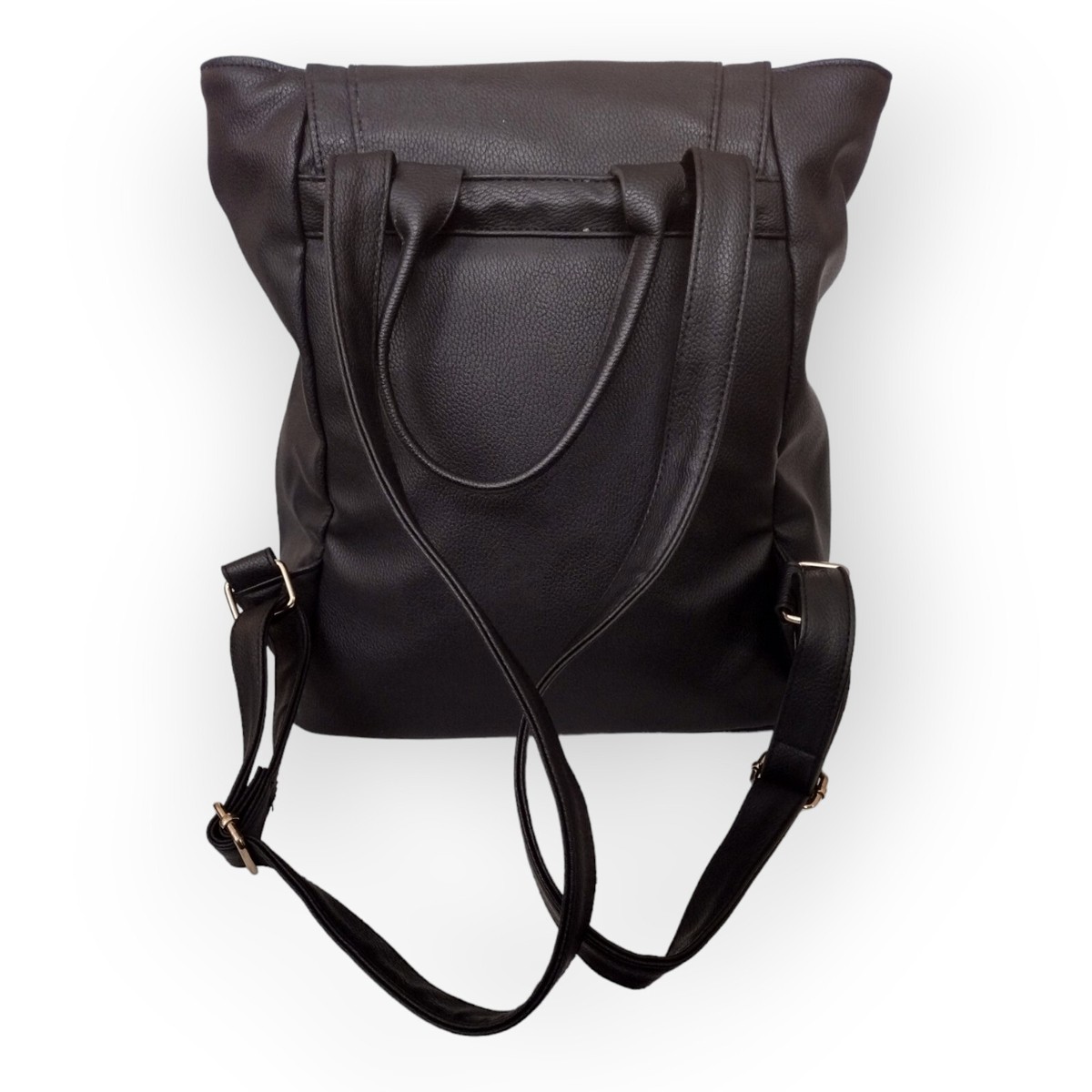 Rampage Black Backpack / Vegan Faux Pebbled Leather Backpack  display picture 3