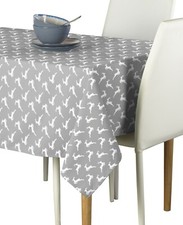 Christmas Reindeer Gray Signature Tablecloth Assorted Sizes