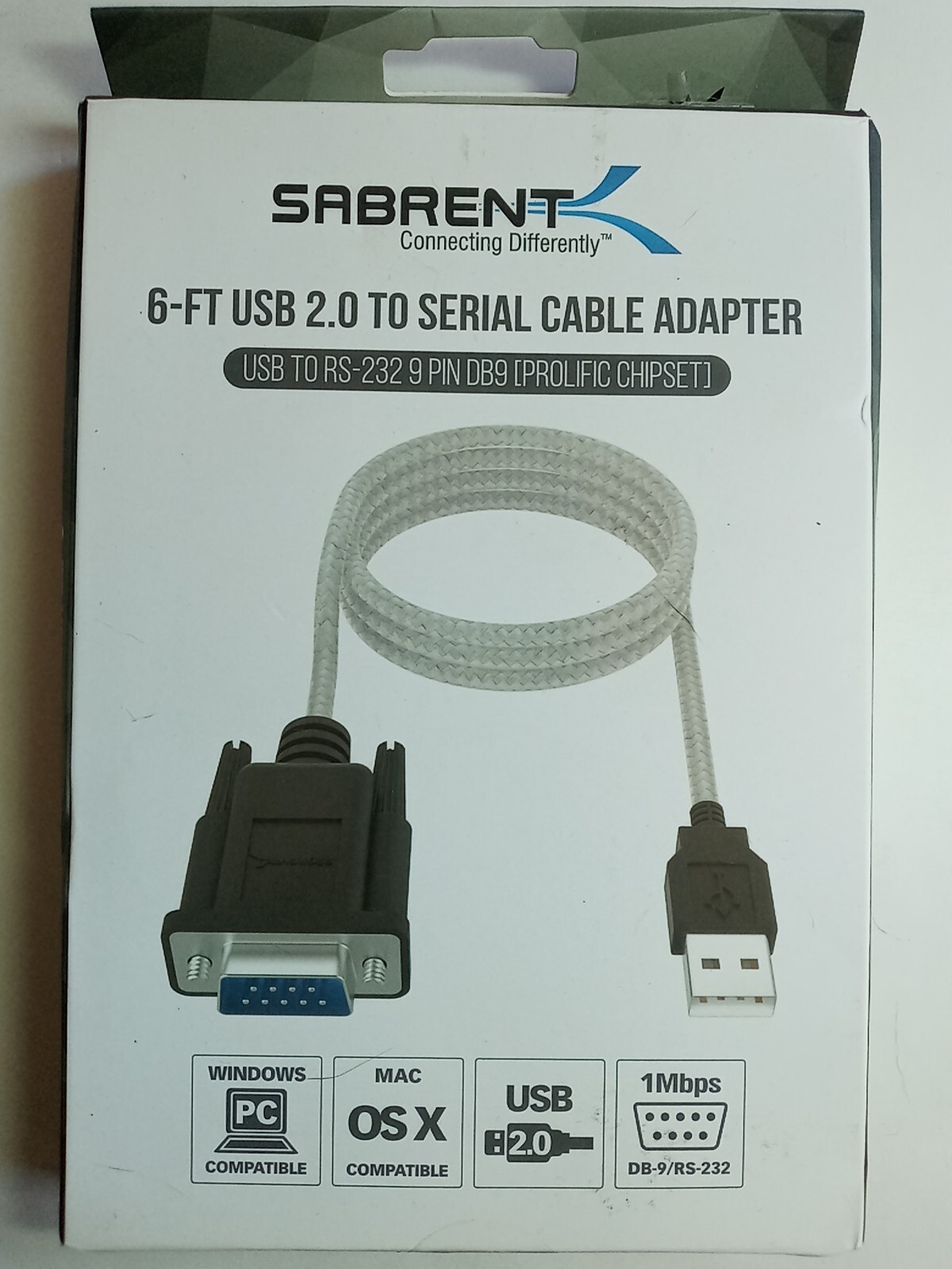 SABRENT USB 2.0 to Serial (9Pin) DB9 RS232 Adapter Cable 6ft Driver