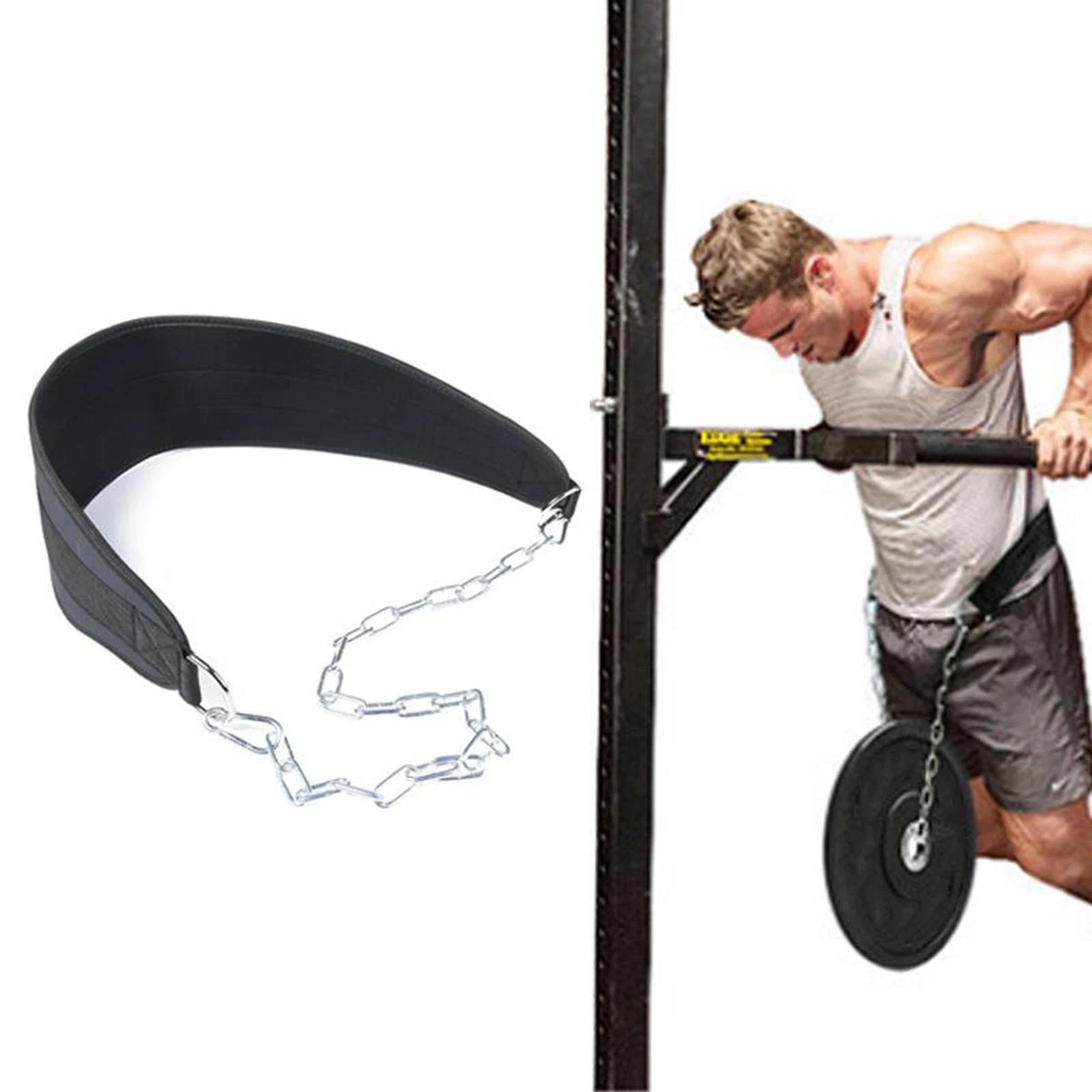 chulisia Weighted Dip Belt 19 inch Strap Built for Home Gym