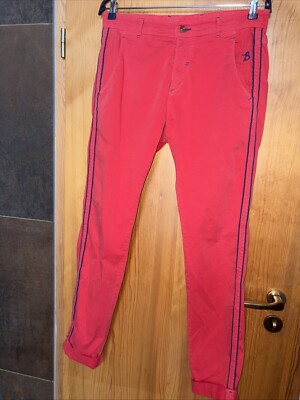 Barbone Italy Chino Man Hose Gr. 31 Rot @@@