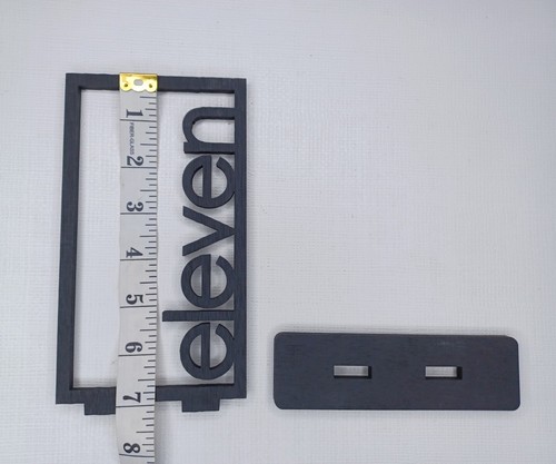 Wooden Black Wood Number Eleven Eleventh Birthday Ornament Cake Topper - Picture 9 of 10