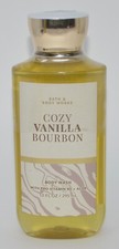 1 NEW BATH  BODY WORKS COZY VANILLA BOURBON SHOWER GEL WASH ALOE VITAMINS 10 OZ