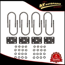2X 7" Trailer U Bolt Kit 1/2" Dia 3" Round Axle For 5,200-7,000 lb Trailer Axle