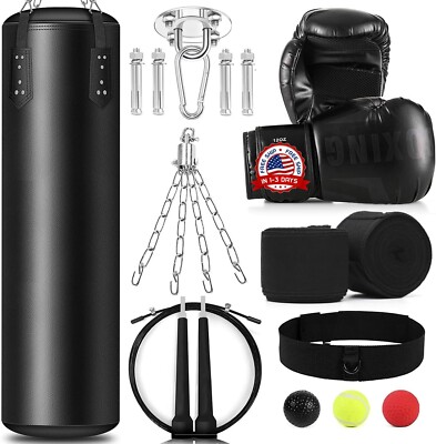 Saco bolsa de boxeo kit para adultos y niños guantes punching bag 6 in 1NUEVO