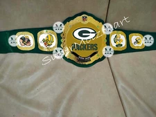 Green Bay Packers NFL Championship Super Bowl Football Belt 2mm Brass