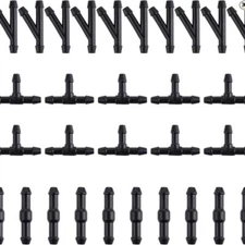 30PCS Windshield Washer Hose Connectors, 2-Way + 3-Way I/T/Y 3Type Windshield Wa