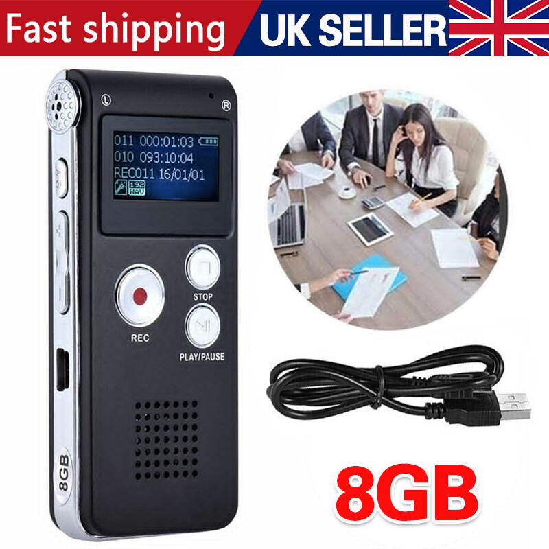 Digital Voice Recorder Dictaphone Audio MP3 Player Sound Voice