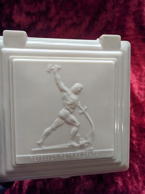 1950s VINTAGE RUSSIAN JEWELRY TRINKET Box USSR carbolite bakelite antique unique