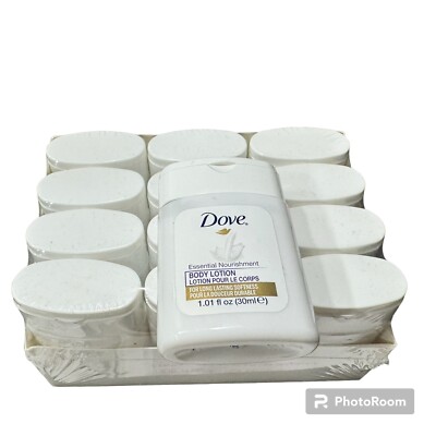 (24) Dove Body Lotion Essential Nourishment Travel Size 1.01 oz Lot NEW SEALED