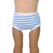 Blue and White Striped Panties w/ Lace 18" Doll Clothes Fits American Girl Doll