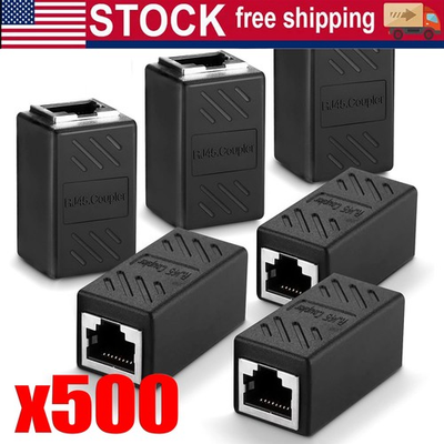 #ad #ad RJ45 Inline Coupler Cat7 Cat6 Cat5e Cat5 Ethernet LAN Network Cable Adapter Lot $272.49