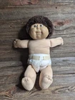 Cabbage Patch Kids Boy Doll Brown Hair Eyes Dimples Tongue Vtg 1986