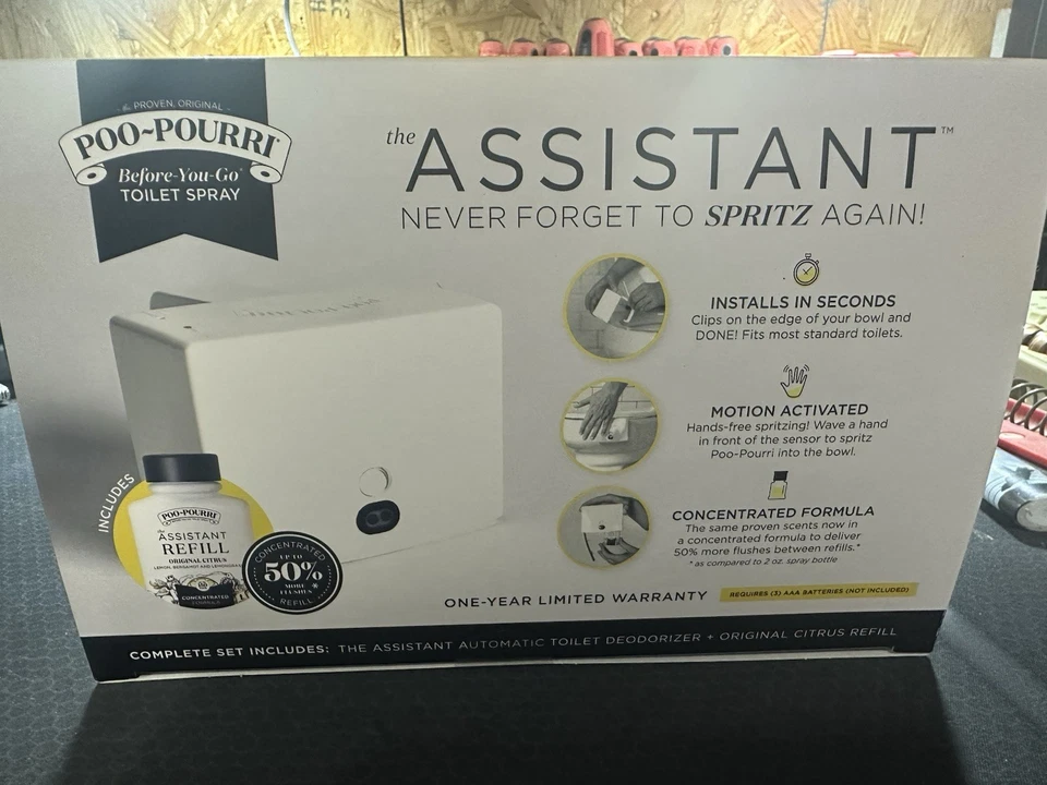 Nuevo en caja Poo-Pourri the Assistant Set Before You Go Toilet Spray/Auto Toilet Spritzer Foto 4 de 4