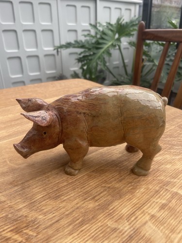 Großes Schwein Aus Halbedelstein Figur Zum Hinstellen/Glücksschwein  Großes Schwein Aus Halbedelstein Figur Zum Hinstellen/Glücksschwein 