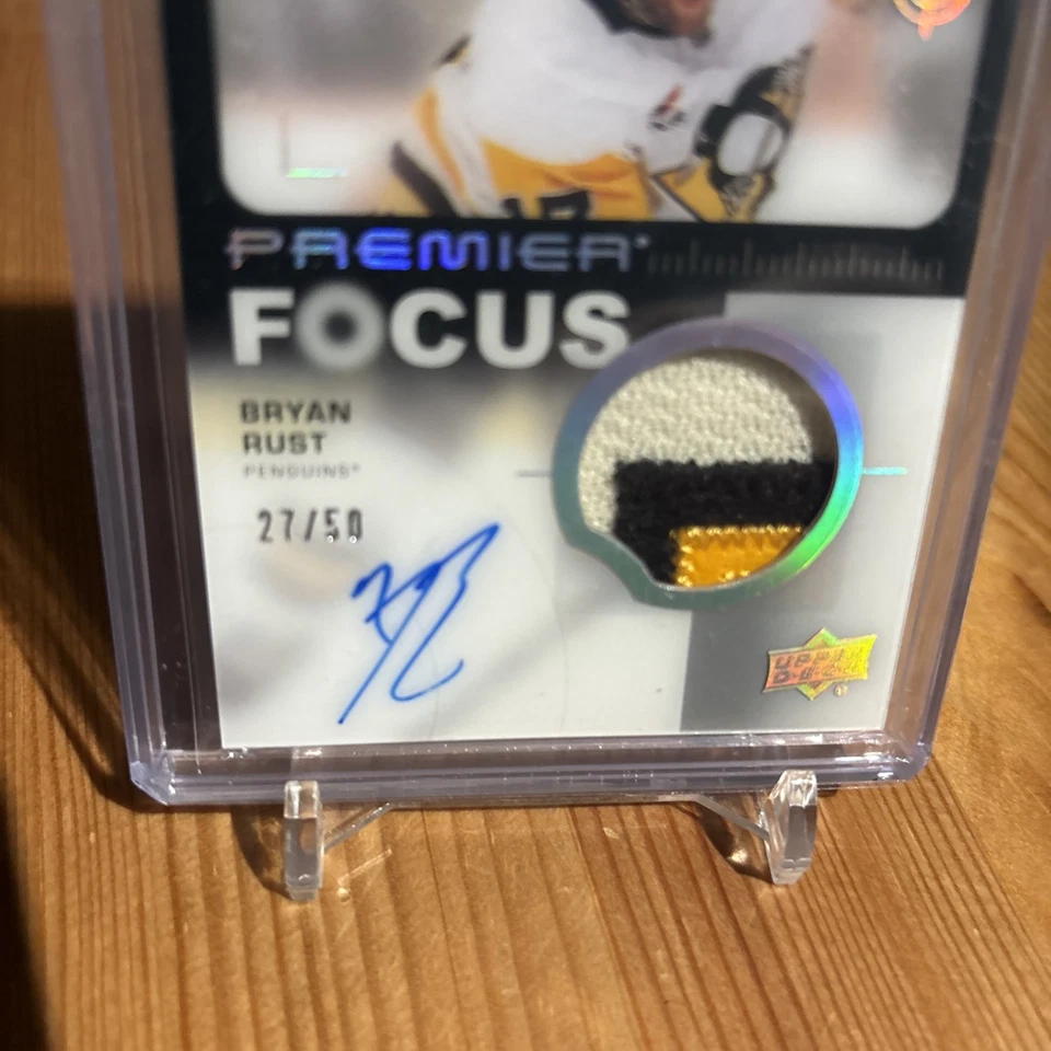 Bryan Rust Premier Focus Jersey Auto /50 2023-24 Premier Hockey - Image 2 of 3