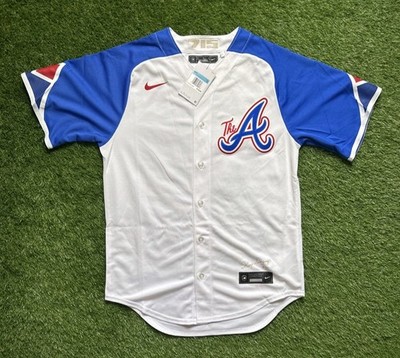 Nike Atlanta Braves City Connect Baseball Jersey Men's Size Medium White MLB