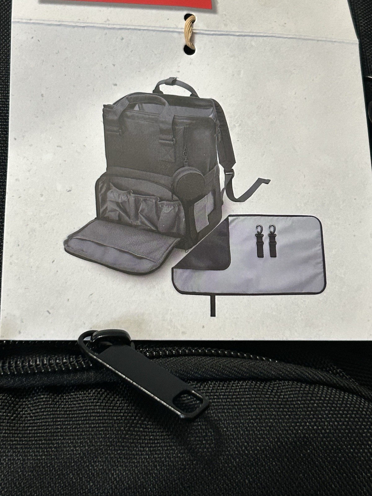 Live In Style Diaper Bag Backpack With Changing Pad Black New