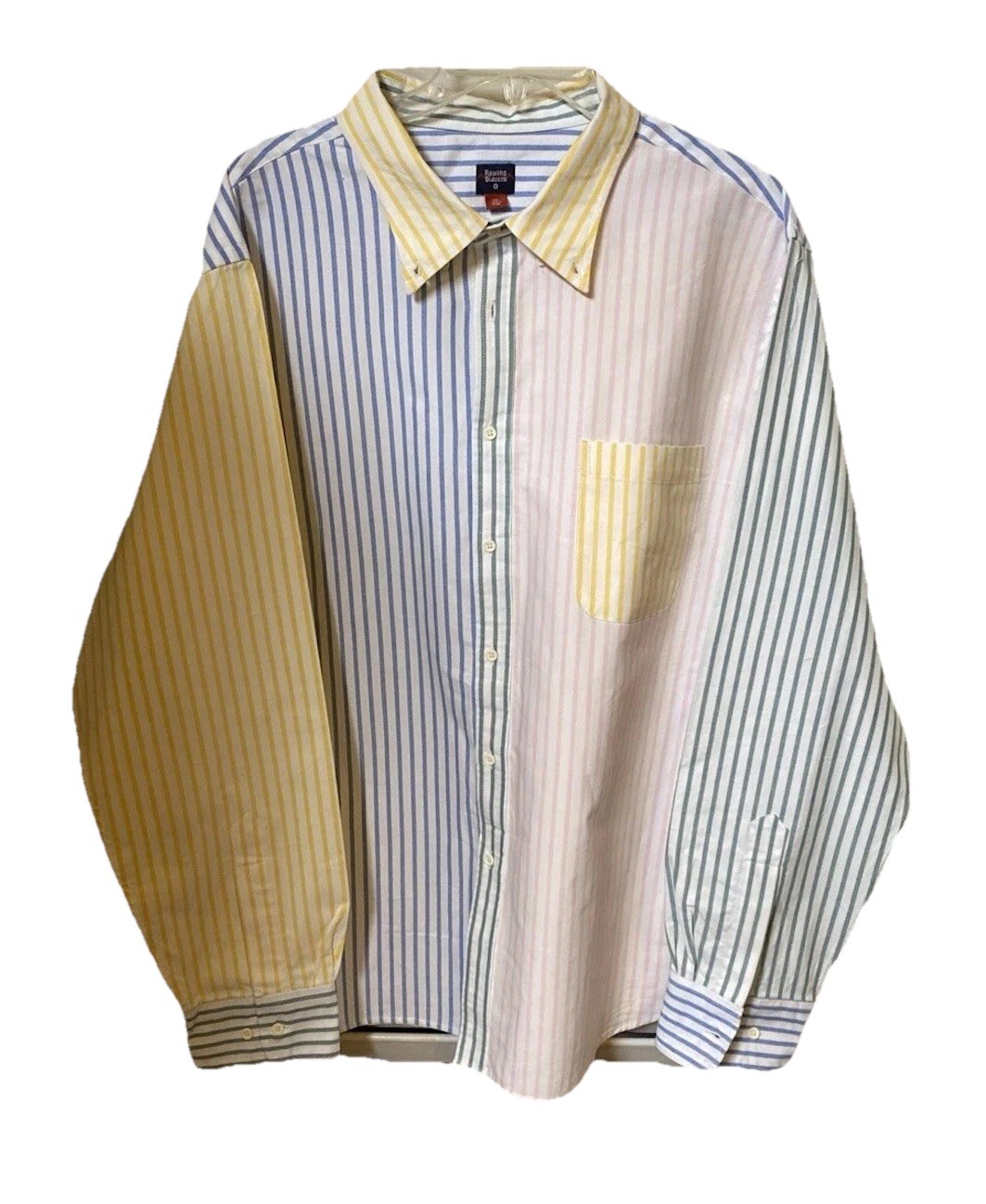 FILA BLAZER CANOTTAGGIO COLORBLOCK CAMICIA CLASSICA A RIGHE CON BOTTONI TAGLIA XXL nuovo senza etichette